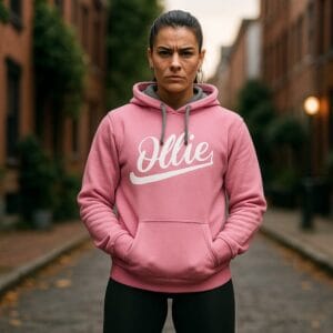 Sudadera OLLIE STORE BASIC– Rosa Estilo urbano artesanal